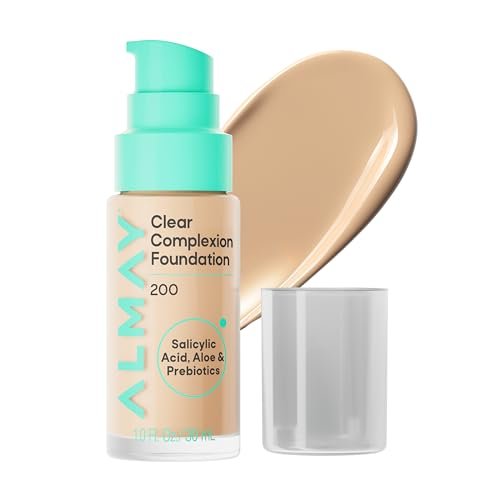 Almay Clear Complexion Foundation, Oil-Free Face Makeup for...