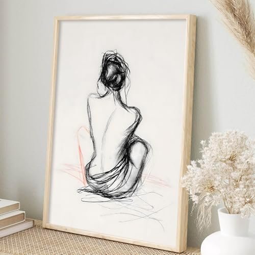 Tevenuktla Girl Portrait Wall Art Women Body Minimalist...