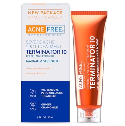 AcneFree Terminator 10 Acne Spot Treatment with Benzoyl...
