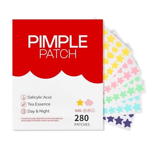 HLOES Pimple Patches for Face 280PCS, Hydrocolloid Star...