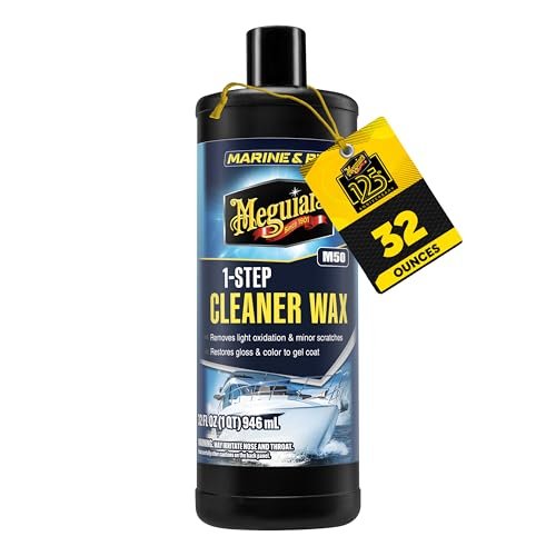 Meguiar's M5032 Marine/RV One Step Cleaner Wax, 32 Oz Bottle