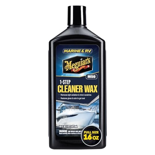 Meguiar's Marine/RV Once Step Cleaner Wax M5016, 16 oz
