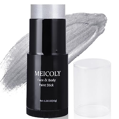 MEICOLY Silver Face Body Paint Stick(1.06 Oz),Blendable...