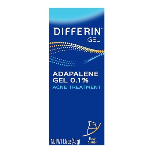 Differin Acne Treatment Gel, 90 Day Supply, Adapalene 45g...