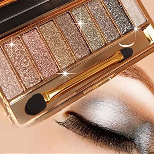 Virtegasas Glitter Eyeshadow Pallet Makeup Sets, 9 Shimmer...