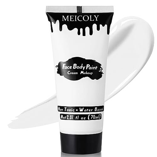 MEICOLY White Cream Face Body Paint,2.37Oz Large Tube Makeup