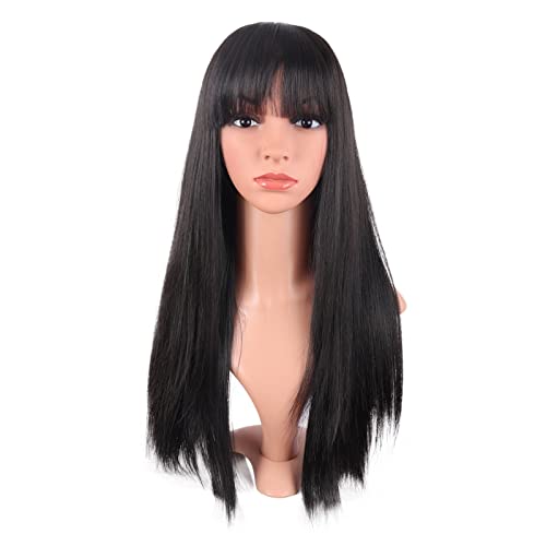 MapofBeauty 24 Inch/60 cm Women Long Straight Black Cosplay...