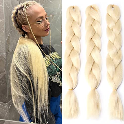 Blonde (613#) Braiding Hair Extensions Blonde Braid 24 Inch...