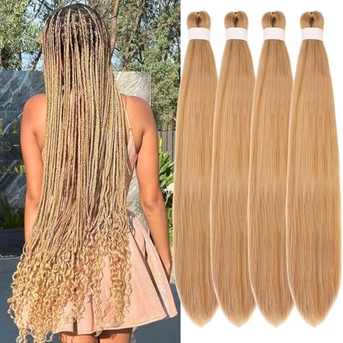 Honey Blonde Braiding Hair Pre Stretched Hypoallergenic EZ...