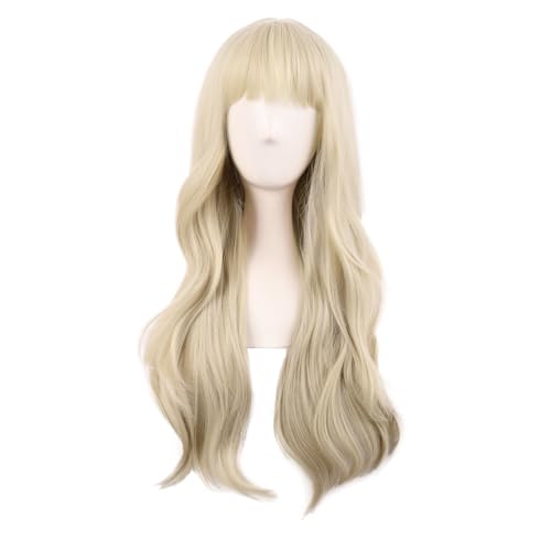 MapofBeauty 28 Inch/70 cm Long Curtain Bangs Blonde...