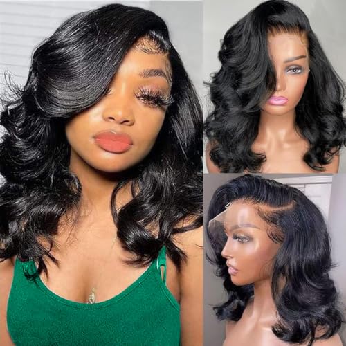 Body Wave 13x6 HD Lace Front Wigs Human Hair Bob