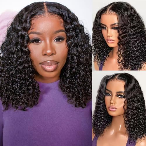 HIRIREMY Deep Wave BOB Wig Human Hair 13x4 HD Lace