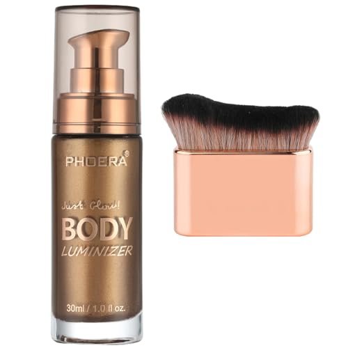 PHOERA Body Shimmer Oil,Bronzer Body Glow Highlighter with...