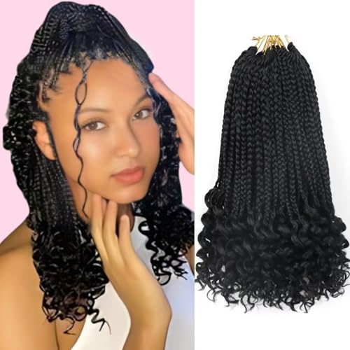 Goddess Box Braids Crochet Hair for Black Women 14 Inch