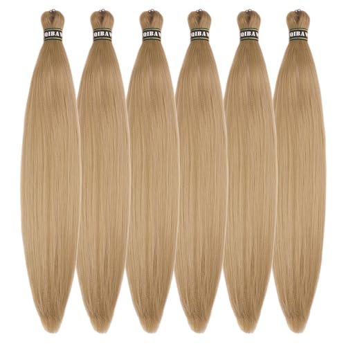 Brown Blonde Braiding Hair Pre stretched Box Braids 26 Inch