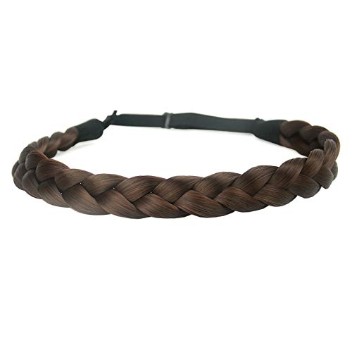 DIGUAN Synthetic Hair Braided Headband Classic Chunky Wide...