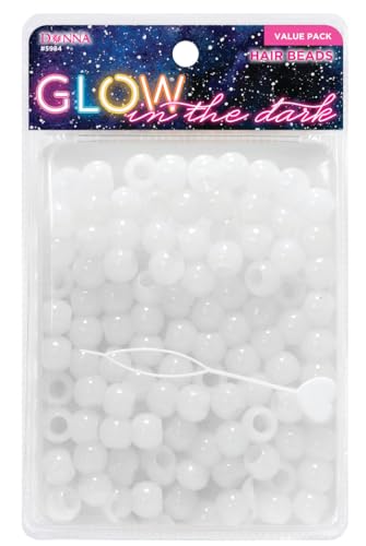 Donna Glow in The Dark Hair Beads with Beader Tool
