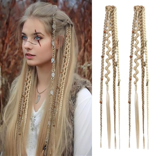 REECHO Clip in Braid Hair Extensions for Women Boho...