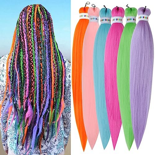 Colorful Braiding Hair Pre Stretched Box Braids 26 Inch...