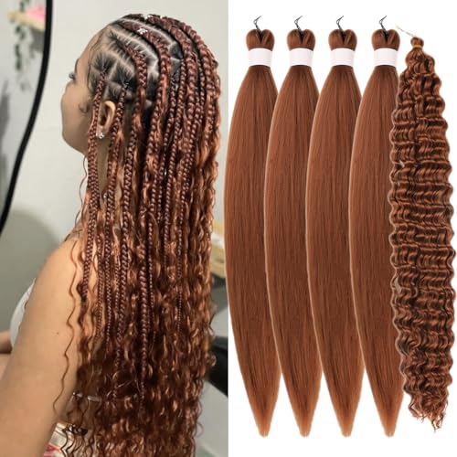 Brown Braiding Hair Pre Stretched Color 30 Boho Deep Wave