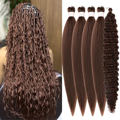 Dark Brown Braiding Hair Pre stretched Color 33 Boho Braids
