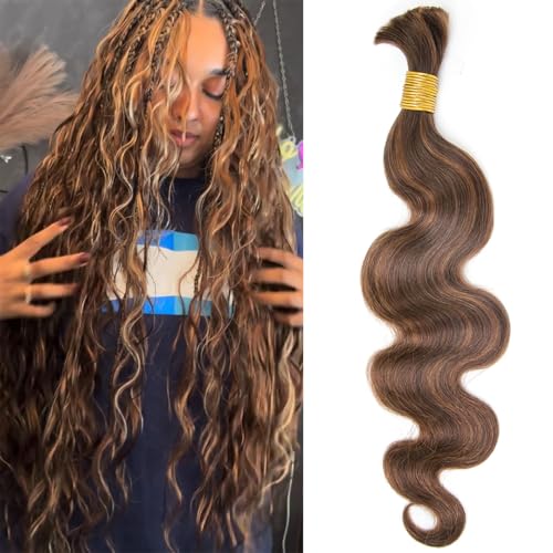 YWIGS Bulk Human Hair for Braiding Body Wave Blend
