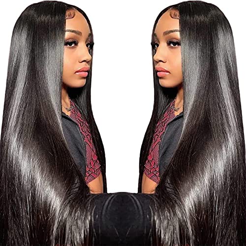TTSMINS Straight Lace Front Wigs Human Hair 13x6 HD Lace