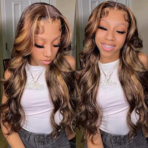 Veally Body Wave Highlight Lace Front Wigs for Black Women