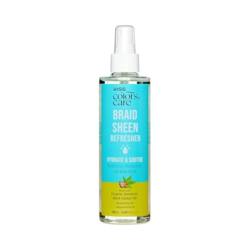 KISS COLORS & CARE Braid Sheen Spray with Castor Oil