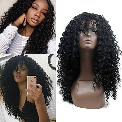 YXCHERISHAIR Curly Wigs for Black Women Natural Black Afro...