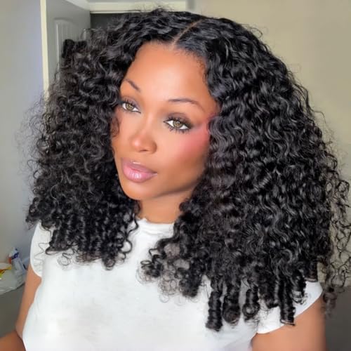 BLY Burmese Curly Glueless Wig Wear Go Human Hair