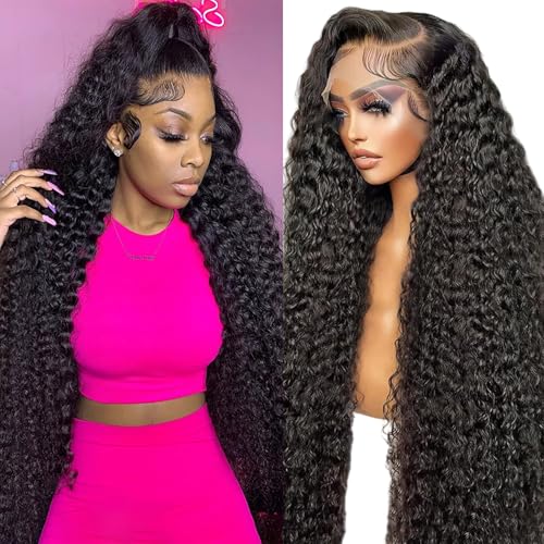 JTMMP 13x6 Deep Wave Lace Front Wigs Glueless Human Hair