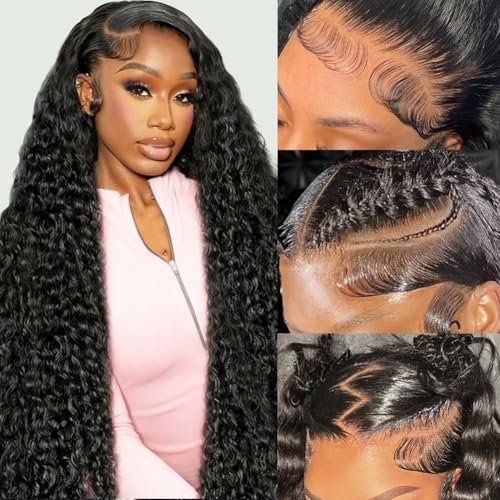 Kdmidun 13x6 Deep Wave Lace Front Wigs Glueless Human Hair