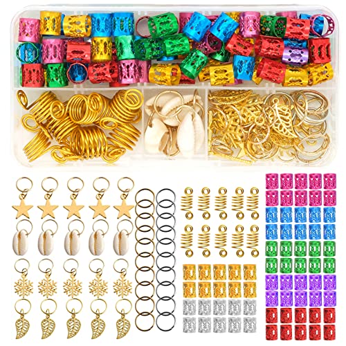 120 Pieces Hair Jewelry for Women Braids, Colorful Pendant...