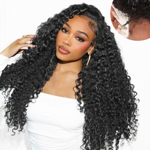 Lemiva 7x5 Deep Wave Glueless Wigs Human Hair HD Lace