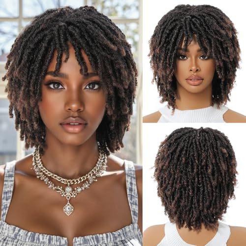Dreadlock Wig For Black Women And Men Short Afro Twist