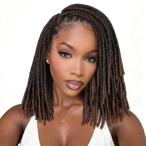 FAVE Soft Faux Locs Wig Synthetic Full Double Lace Braided