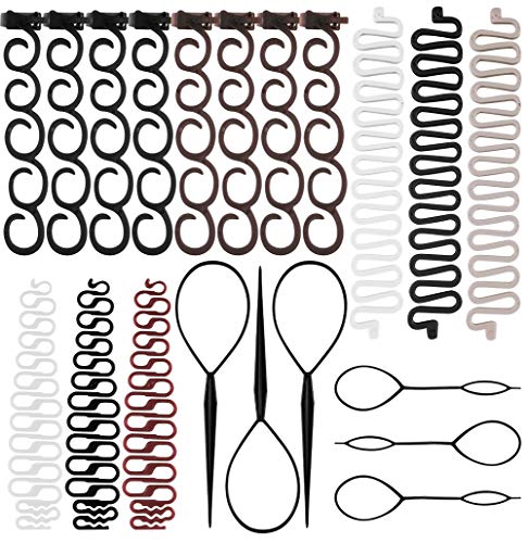 20Pcs Ponytail and Braiding Tool Set for Women's Hair...