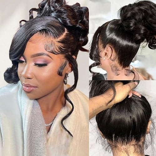 Kloiynj 360 Lace Front Wig Human Hair 220% Body Wave