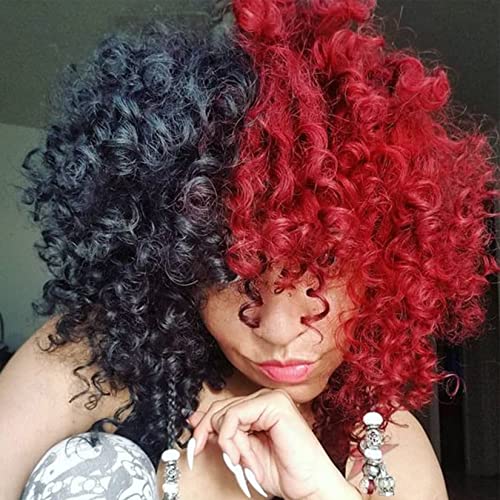andromeda Short Curly Wigs for Black Women with Soft Bangs