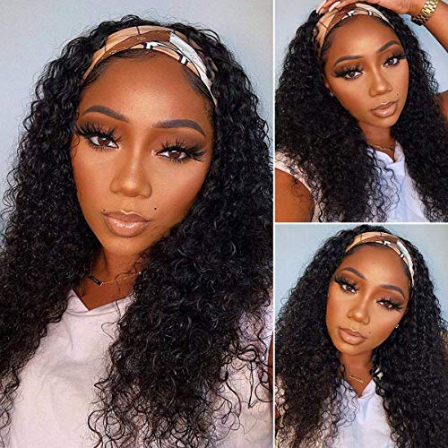 Celiarita Headband Wig Human Hair Deep Wave 18 Inch