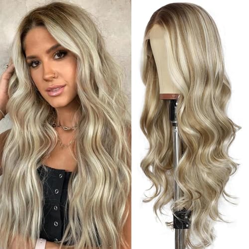 SAPPHIREWIGS Blonde Synthetic Lace Front Wig Ash Blonde...