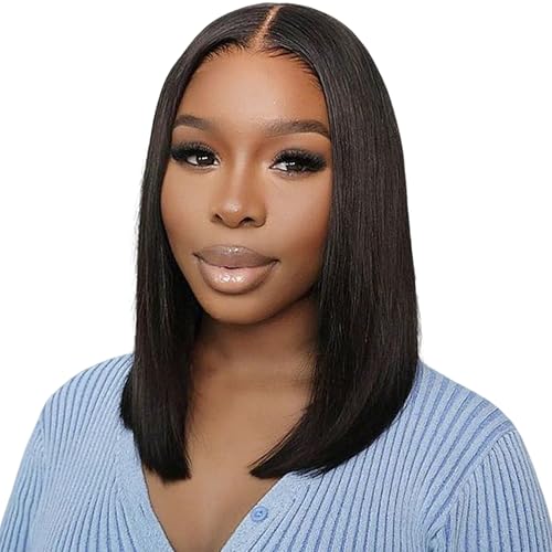 VCVVCV Bob Wig Human Hair For Women Glueless Lace Frontal