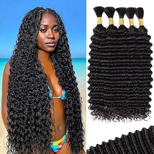 Boho Hair for Braiding 5 Bundles 20 Inch Human Hair