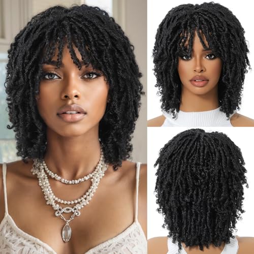 Dreadlock Wig For Black Women And Men Short Afro Twist
