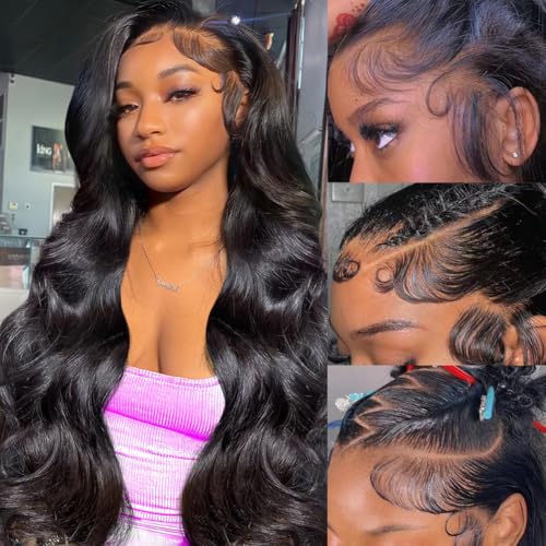 OWNROSE 30 Inch 13x6 Lace Front Wigs Human Hair