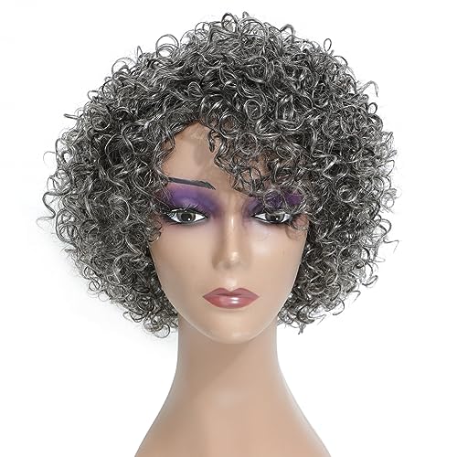 HUA Grey Glueless Wigs Human Hair Wigs for Black Women