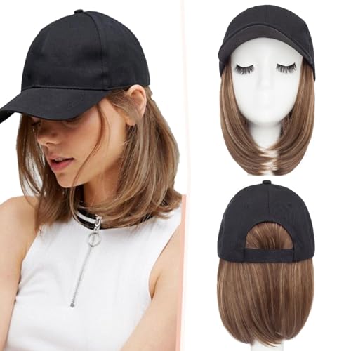 SEGO Baseball Cap with Hair Extensions for Women's Short...