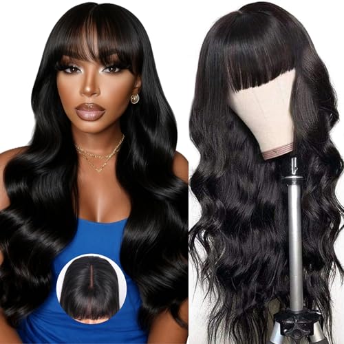 Ruiyu Body Wave 2x4 Lace Front Wigs with Bangs