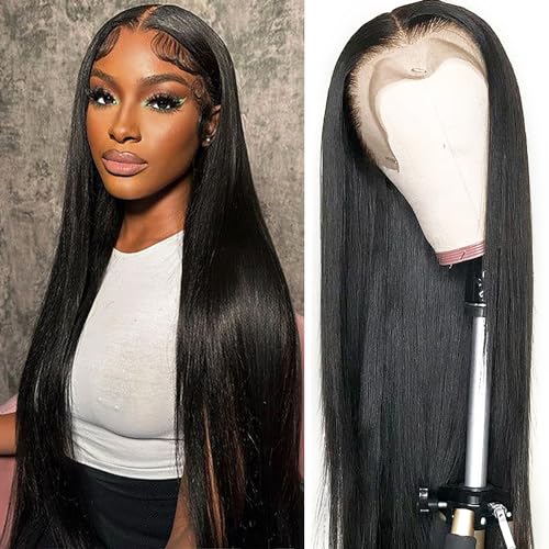 MIRTHFUL Straight Lace Front Wigs Human Hair 13x4 HD Lace